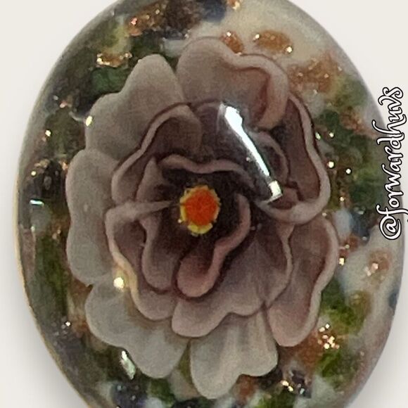 Hand Crafted Murino Style Glass Pendant - Picture 3 of 11